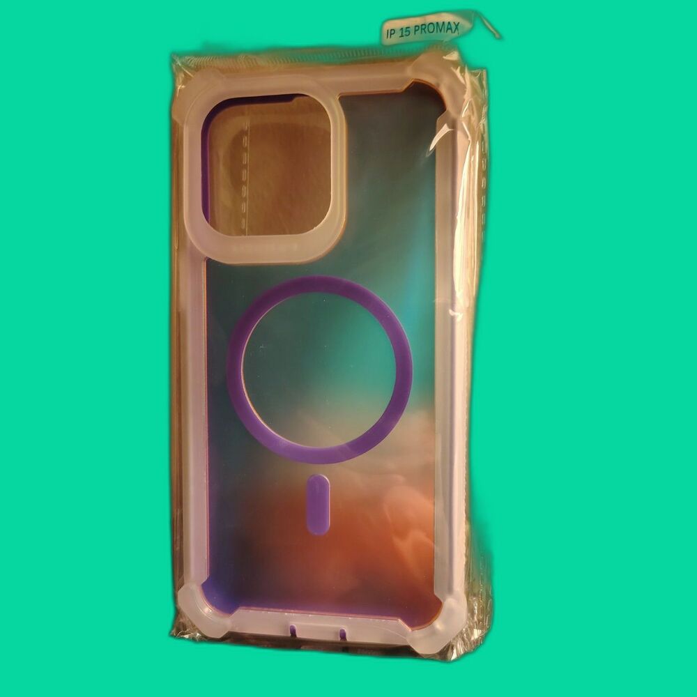 iPhone 15 Pro Max Iridescent Magnetic Case - Holographic Wireless Charging Cover